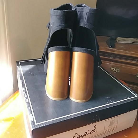 Suede Open Toe Heels - Picture 2 of 2